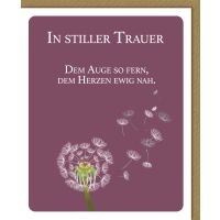 Trauer Beileid Kondolenz Trauerkarte 10,5 x 12,8 cm mit...