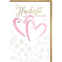 Hochzeitskarten Glückwunschkarte mit Umschlag zwei...