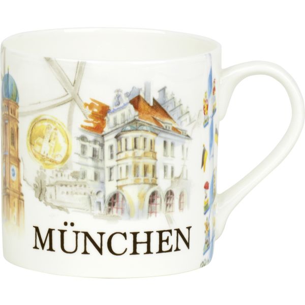 Mug-tastic Tazza In Ceramica Monaco Di Baviera Orizzonte - 308ml, Made In UE, Stampa Fronte/retro, Regalo Germania - 2
