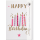 Geburtstag Good Vibes unverpackte Glückwunschkarte mit Umschlag Bunte Kerzen Happy Birthday