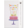 Geburtstag Good Vibes unverpackte Glückwunschkarte mit Umschlag Kuchen Girlande Happy Birthday