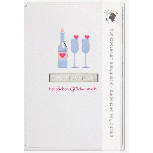 Hochzeit - Good Vibes - Glückwunschkarte im Format 11,5 x 17 cm mit Briefumschlag