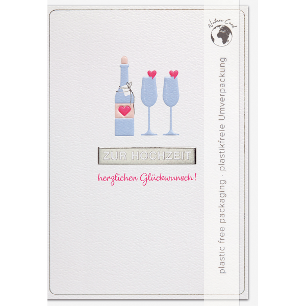 Hochzeit - Good Vibes - Glückwunschkarte im Format 11,5 x 17 cm mit Briefumschlag