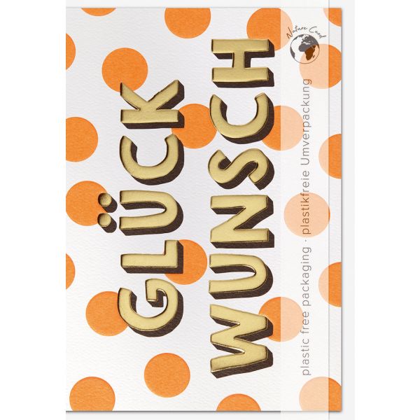 Allgemeine Wünsche Good Vibes unverpackte Glückwunschkarte mit Umschlag Glückwunsch
