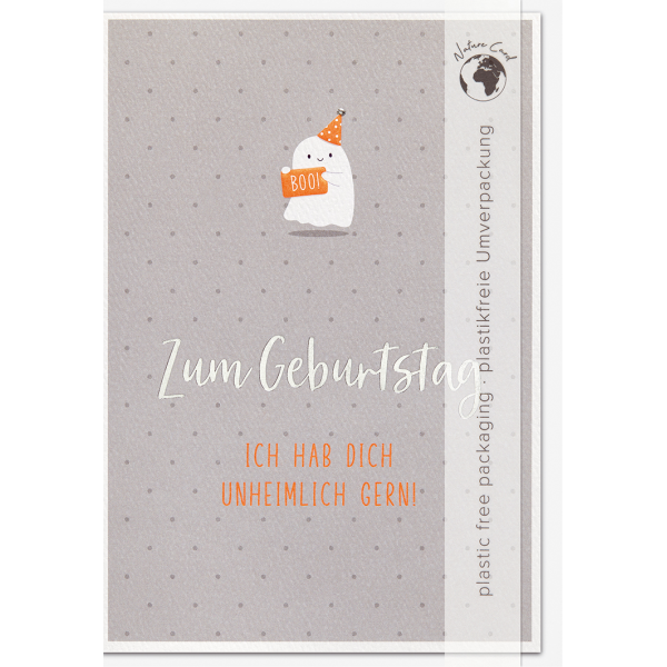 Geburtstag Good Vibes unverpackte Glückwunschkarte mit Umschlag Hab Dich gern Geburtstag