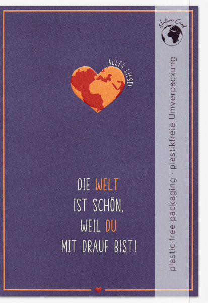 Allgemeine Wünsche - Good Vibes - Glückwunschkarte im Format 11,5 x 17 cm mit Briefumschlag