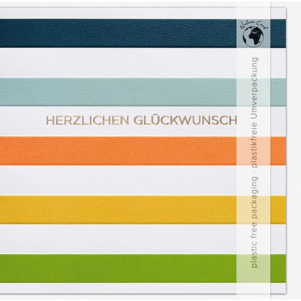 Allgemeine Wünsche Good Vibes Quadratische unverpackte Glückwunschkarte mit Umschlag Herzlichen Glückwunsch