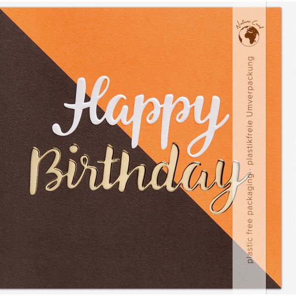 Geburtstag Good Vibes Quadratische unverpackte Glückwunschkarte mit Umschlag Happy Birthday