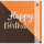 Geburtstag Good Vibes Quadratische unverpackte Glückwunschkarte mit Umschlag Happy Birthday