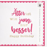 Geburtstag Good Vibes Quadratische unverpackte...