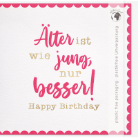 Geburtstag Good Vibes Quadratische unverpackte...