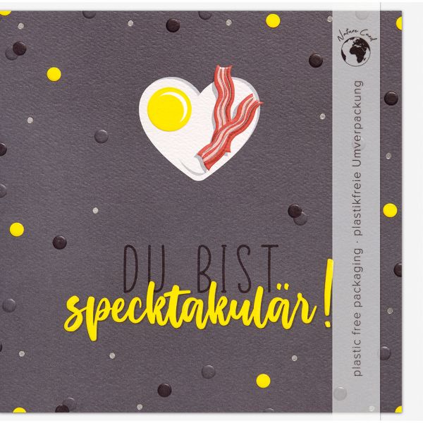 Allgemeine Wünsche Good Vibes Quadratische unverpackte Glückwunschkarte mit Umschlag Specktakulär