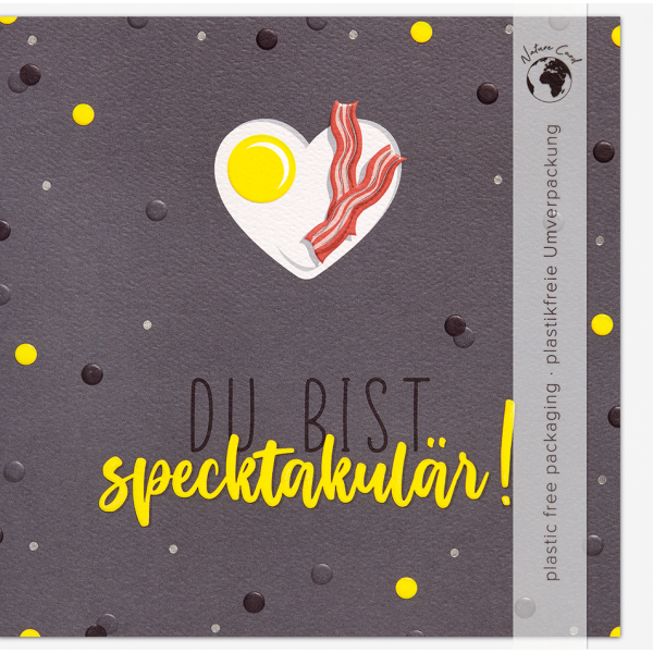 Allgemeine Wünsche Good Vibes Quadratische unverpackte Glückwunschkarte mit Umschlag Specktakulär