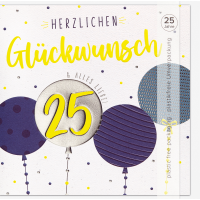 25. Geburtstag Good Vibes Quadratische unverpackte...
