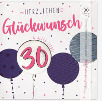 30. Geburtstag - Good Vibes - Glückwunschkarte im...