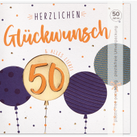 50. Geburtstag Good Vibes Quadratische unverpackte...