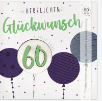 60. Geburtstag - Good Vibes - Glückwunschkarte im...