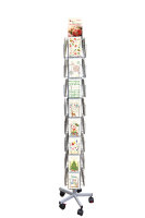 Kartendrehständer - KK32 - lichtgrau-anthrazit - Hochformat - für Klappkarten im Format 11,5x17cm