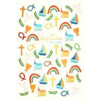 Konfirmation Fisch Regenbogen Kreuz Kelch Kirche...