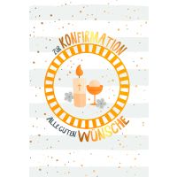 Konfirmation Glückwunschkarte mit Umschlag Brennende...