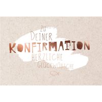 Konfirmation Naturkarton Glückwunschkarte mit...