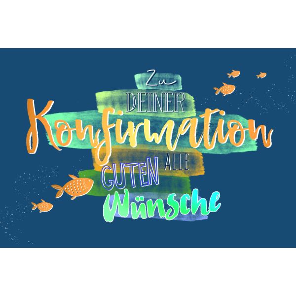 Konfirmation alles Gute mit Goldfolie Naturkarton Glückwunschkarte mit Umschlag