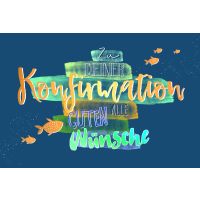 Konfirmation alles Gute mit Goldfolie Naturkarton...