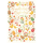 Ostern Naturkarton Glückwunschkarte mit Umschlag Ostereier, Blumen, Küken, Hasen