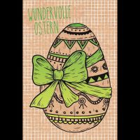 Ostern Naturkarton Glückwunschkarte mit Umschlag...