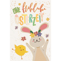 Ostern Naturkarton Glückwunschkarte mit Umschlag...