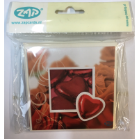 Ohne Text Minikarte 8x8 cm mit Briefumschlag – Herz...