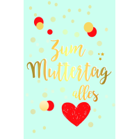 Muttertag Naturkarton Glückwunschkarte mit Umschlag...