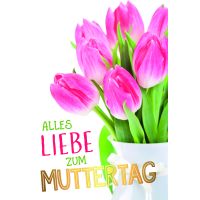 A Muttertag Glückwunschkarte mit Umschlag Tulpen,...