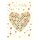 Muttertag - Naturkarton - Glückwunschkarte im Format 11,5 x 17 cm mit Umschlag - Herz aus Blüten und Blättern