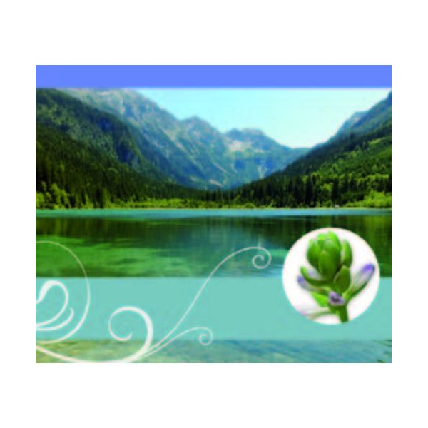 Ohne Text – Minikarte – 9 x 7,8 cm -  mit Briefumschlag – See in Berglandschaft