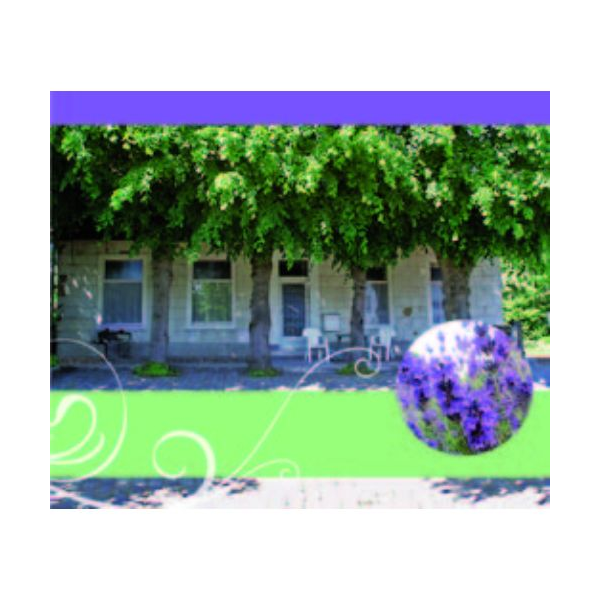Ohne Text – Minikarte – 9 x 7,8 cm – mit Briefumschlag – Terrasse im Schatten
