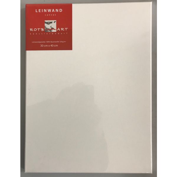 Leinwand 30x40cm Keilrahmen Rotbart Leinwandgewebe Künstlerbedarf