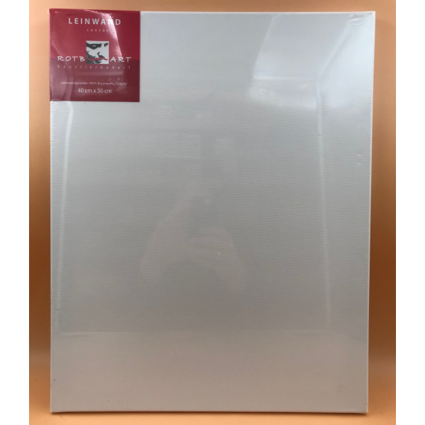 Leinwand 40x50cm - Keilrahmen - Rotbart Leinwandgewebe - Künstlerbedarf