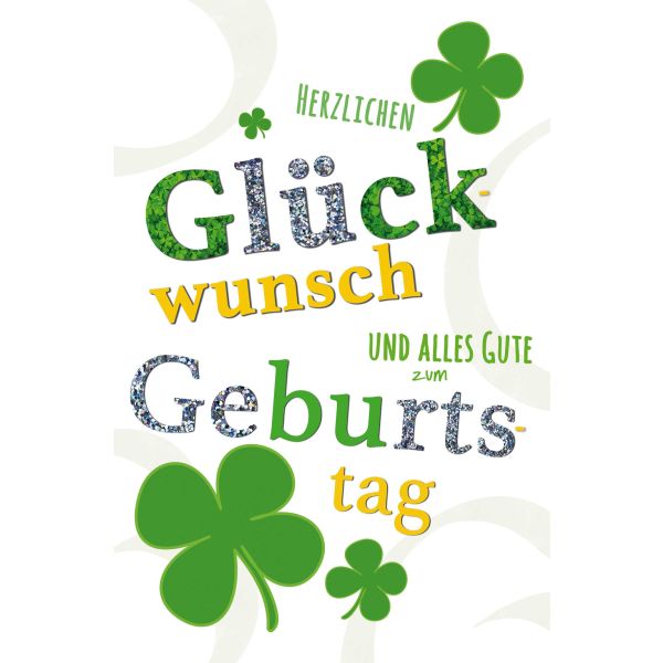 Geburtstag - Glückwunschkarte im Format 11,5 x 17 cm mit Umschlag ...