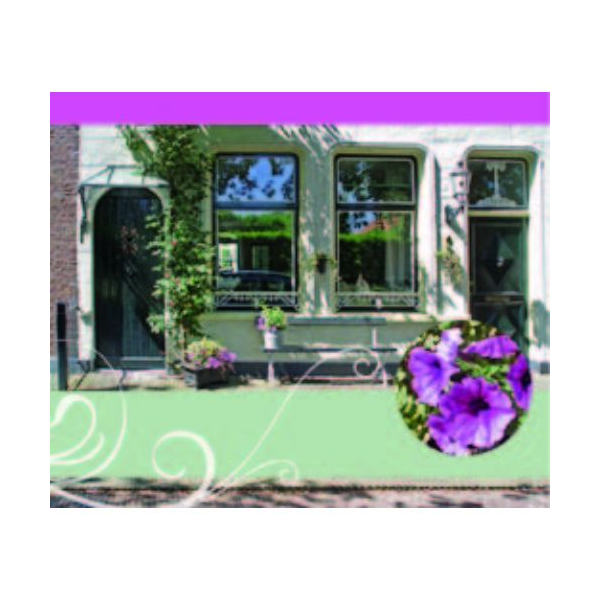 Ohne Text – Minikarte – 9 x 7,8 cm – mit Briefumschlag – Fensterfront