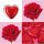 Ohne Text – Minikarte - 8 x 8 cm - mit Briefumschlag und Stanzung – Liebe/Herz/Rose
