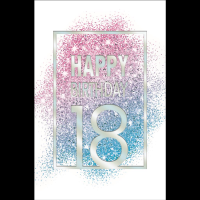 A 18. Geburtstag Karte mit Umschlag