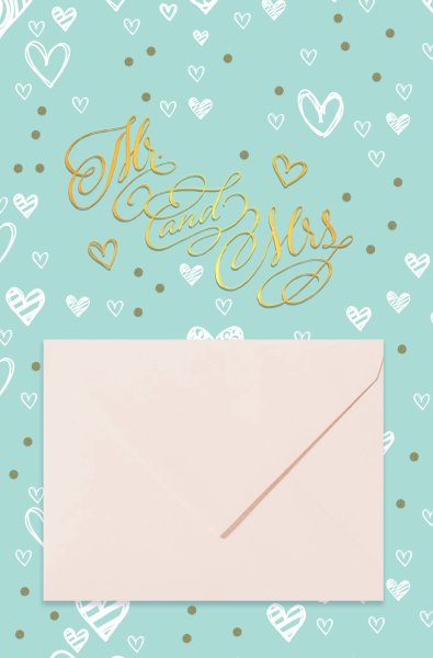 Hochzeit – Geldkarte - Glückwunschkarte im Format 11,5 x 17 cm mit Umschlag