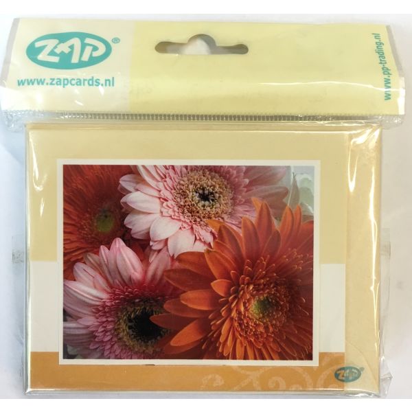 Ohne Text – Minikarte – 9 x 7,8 cm – mit Briefumschlag – Blumen