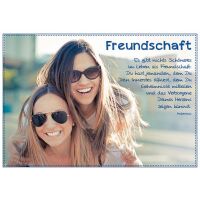 Allgemeine Wünsche  Postkarte Freundschaft zwei Frauen