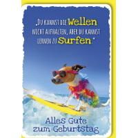 Geburtstag Glückwunschkarte mit Umschlag Hund auf...