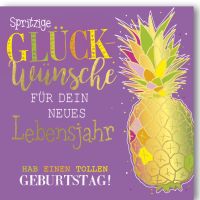 Geburtstag Glückwunschkarte mit Umschlag Ananas