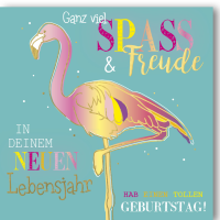 Geburtstag Glückwunschkarte mit Umschlag Flamingo