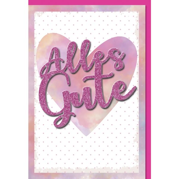 Allgemeine Wünsche GlitzerGlitzer Glückwunschkarte mit Umschlag Alles Gute