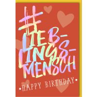 Geburtstag Hashtag Glückwunschkarte mit Umschlag...